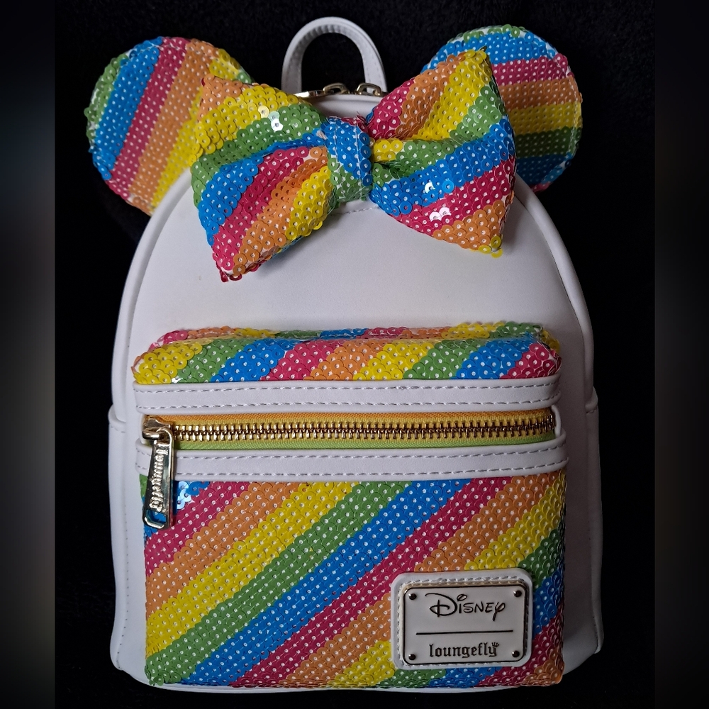 Sequin Rainbow Loungefly Mini Backpack